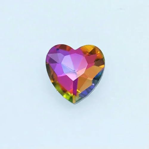 8–27 mm Herzform, handgefertigt, Pointback-Strasssteine, Glas, DIY-Kristall-Strasssteine, Kleidungsstück, Kleid, Dekorationsperlen, mittelgroß, 12 mm, 20 Stück von QOVBD