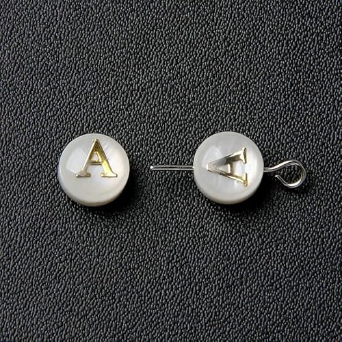 8 mm Perlmutt-Muschelperle, 26 Großbuchstaben, weiß, natürliche Perlmutt-Muschel, runde Perlen, Schmuckherstellung, Zubehör, DIY, A, 5 Stück 8 mm Perlmutt-Muschelperle, 26 Großbuchstaben, weiß, natürliche Perlmutt-Muschel, runde Perlen, Schmuckherstellung, Zubehör, DIY, A, 5 Stück von QOVBD