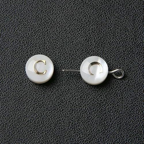 8 mm Perlmutt-Muschelperle, 26 Großbuchstaben, weiß, natürliche Perlmutt-Muschel, runde Perlen, Schmuckherstellung, Zubehör, DIY, C, 10 Stück 8 mm Perlmutt-Muschelperle, 26 Großbuchstaben, weiß, natürliche Perlmutt-Muschel, runde Perlen, Schmuckherstellung, Zubehör, DIY, C, 10 Stück von QOVBD