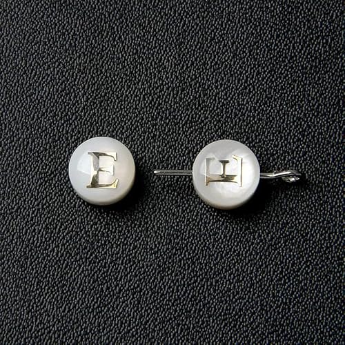8 mm Perlmutt-Muschelperle, 26 Großbuchstaben, weiß, natürliche Perlmutt-Muschel, runde Perlen, Schmuckherstellung, Zubehör, DIY, E, 26 Stück 8 mm Perlmutt-Muschelperle, 26 Großbuchstaben, weiß, natürliche Perlmutt-Muschel, runde Perlen, Schmuckherstellung, Zubehör, DIY, E, 26 Stück von QOVBD