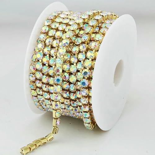 AAAA Große Größe 5 mm/6 mm Splitter/Gold Dichte Kristall AB Strass Cup Chain Trim Messing Strass Glas Kristall Kette zum Nähen-Gold Dichte AB-6mm-5yards AAAA Große Größe 5 mm/6 mm Splitter/Gold Dichte Kristall AB Strass Cup Chain Trim Messing Strass Glas Kristall Kette zum Nähen-Gold Dichte AB-6mm-5yards von QOVBD