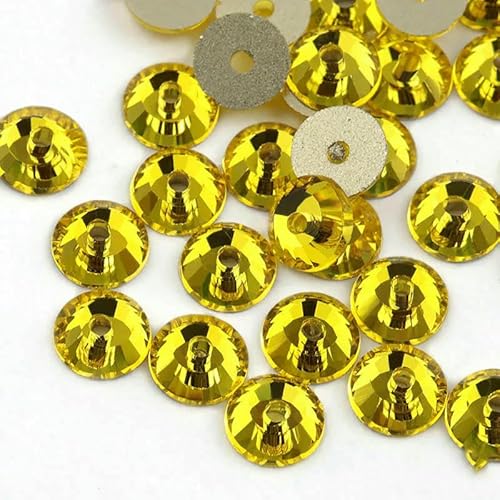 AAAAA SS12-SS30 Runde Glas-Näh-Strasssteine zum Aufnähen, mesoporöser Kristall-Strass für Hochzeitskleid-Accessoires, DIY-Citrin-SS12 – 1440 Stück AAAAA SS12-SS30 Runde Glas-Näh-Strasssteine zum Aufnähen, mesoporöser Kristall-Strass für Hochzeitskleid-Accessoires, DIY-Citrin-SS12 – 1440 Stück von QOVBD