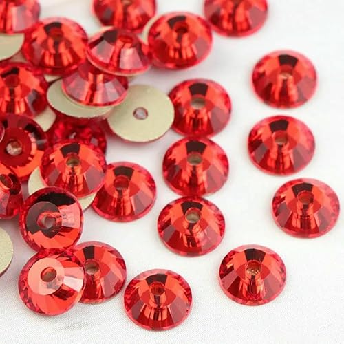 AAAAA SS12-SS30 Runde Glas-Näh-Strasssteine zum Aufnähen auf mesoporöse Kristall-Strasssteine für Hochzeitskleid-Accessoires DIY-Hellsiam-SS20-1440 Stück von QOVBD