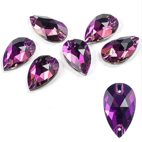 AAAAA-Strasssteine für Handarbeiten, hochwertige Nähsteine, Tropfenform, zum Aufnähen, für Kleiderdekoration, Taschen, Kleidungsstücke, Schuhe, lila, 7 x 12 mm, 48 St AAAAA-Strasssteine für Handarbeiten, hochwertige Nähsteine, Tropfenform, zum Aufnähen, für Kleiderdekoration, Taschen, Kleidungsstücke, Schuhe, lila, 7 x 12 mm, 48 St von QOVBD