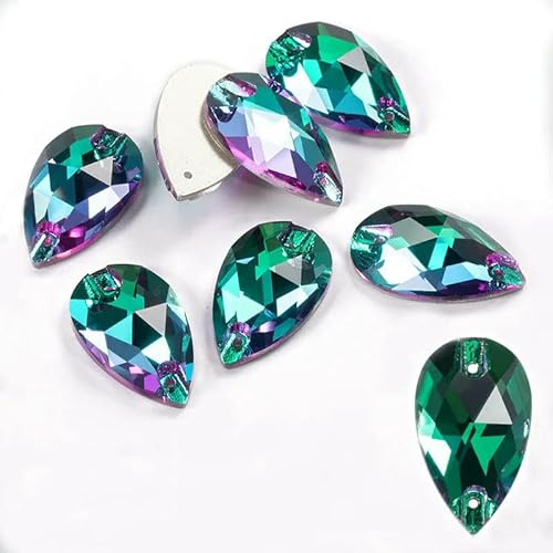 AAAAA-Strasssteine für Handarbeiten, hochwertige Nähsteine, tropfenförmig, zum Aufnähen für Kleiderdekoration, Taschen, Kleidungsstücke, Schuhe, grüne Flamme, 7 x 12 AAAAA-Strasssteine für Handarbeiten, hochwertige Nähsteine, tropfenförmig, zum Aufnähen für Kleiderdekoration, Taschen, Kleidungsstücke, Schuhe, grüne Flamme, 7 x 12 von QOVBD