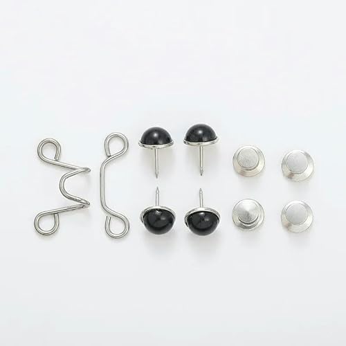 Adjustable Waist Buckle Extender No Sewing Pant Clips Waist Tightener Button for Jeans Skirts Sleeves Fit Button Pins Tool-Black Pearl Adjustable Waist Buckle Extender No Sewing Pant Clips Waist Tightener Button for Jeans Skirts Sleeves Fit Button Pins Tool-Black Pearl von QOVBD
