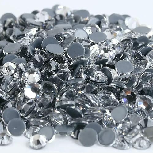 Alle Größen Crystal AB/Clear Super Bright Hot-Fix Strasssteine zum Aufbügeln aus Glas für Stoffbekleidung-Crystal Clear-ss30 288 Stück von QOVBD