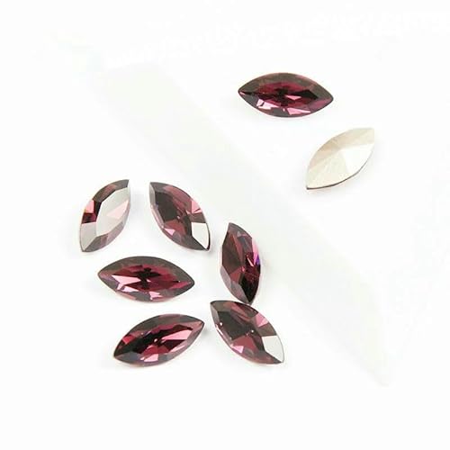 Aufnähsteine, Goldkralle, Schmuck-Strasssteine, AAAAA, Nähkristalle, Pointback-Kristall, DIY-Bastelarbeiten für Kleider, Amethyst, mit Silberkralle, 4 x 8 mm, 45 Stück Aufnähsteine, Goldkralle, Schmuck-Strasssteine, AAAAA, Nähkristalle, Pointback-Kristall, DIY-Bastelarbeiten für Kleider, Amethyst, mit Silberkralle, 4 x 8 mm, 45 Stück von QOVBD