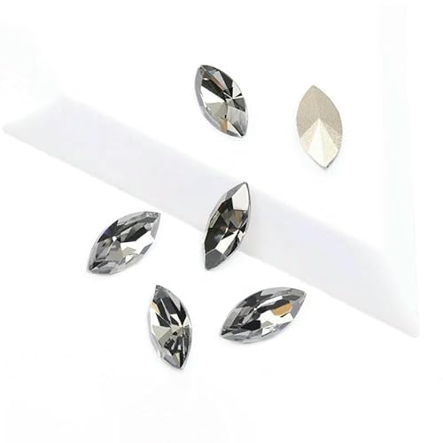 Aufnähsteine, Goldkralle, Schmuck-Strasssteine, AAAAA, Nähkristalle, Pointback-Kristall, DIY-Bastelarbeiten für Kleider, Schwarzer Diamant, mit Goldkralle, 7 x 15 mm, 12 Stück Aufnähsteine, Goldkralle, Schmuck-Strasssteine, AAAAA, Nähkristalle, Pointback-Kristall, DIY-Bastelarbeiten für Kleider, Schwarzer Diamant, mit Goldkralle, 7 x 15 mm, 12 Stück von QOVBD