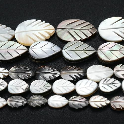 Blätterförmige natürliche Muschelperlen, lose Abstandsperlen für die Schmuckherstellung, DIY-Halsketten, Armbänder, Ohrringe, Charms, 6–15 mm, 10 Stück, 1 Blätterförmige natürliche Muschelperlen, lose Abstandsperlen für die Schmuckherstellung, DIY-Halsketten, Armbänder, Ohrringe, Charms, 6–15 mm, 10 Stück, 1 von QOVBD