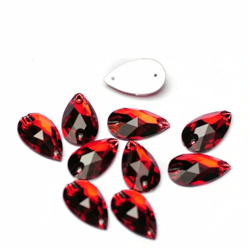 Brillante Strass-Applikation in Siam-Rot zum Aufnähen, loser Edelstein, flache Rückseite, Motiv-Strass, DIY-Diamant für Kleidungsstücke, 11 x 18 mm, 20 Stück, 1 mm Brillante Strass-Applikation in Siam-Rot zum Aufnähen, loser Edelstein, flache Rückseite, Motiv-Strass, DIY-Diamant für Kleidungsstücke, 11 x 18 mm, 20 Stück, 1 mm von QOVBD