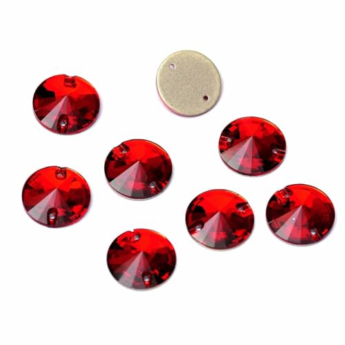 Brillante Strass-Applikation in Siam-Rot zum Aufnähen, loser Edelstein, flache Rückseite, Motiv-Strass, DIY-Diamant für Kleidungsstücke, Rivoli, 8 mm, 56 Stück, 1 mm Brillante Strass-Applikation in Siam-Rot zum Aufnähen, loser Edelstein, flache Rückseite, Motiv-Strass, DIY-Diamant für Kleidungsstücke, Rivoli, 8 mm, 56 Stück, 1 mm von QOVBD