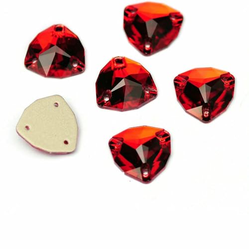 Brillante Strass-Applikation in Siam-Rot zum Aufnähen, loser Edelstein, flache Rückseite, Motiv-Strass, DIY-Diamant für Kleidungsstücke, Trilliant, 22 mm, 8 Stück, 1 mm Brillante Strass-Applikation in Siam-Rot zum Aufnähen, loser Edelstein, flache Rückseite, Motiv-Strass, DIY-Diamant für Kleidungsstücke, Trilliant, 22 mm, 8 Stück, 1 mm von QOVBD