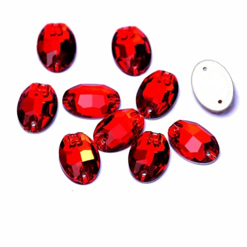 Brillante siamrote Farbe zum Aufnähen von Strass-Applikation, loser Edelstein, flache Rückseite, Motiv-Strass, DIY-Diamant für Kleidungsstücke, oval, 11 x 16 mm, 20 Stück, 1 mm Brillante siamrote Farbe zum Aufnähen von Strass-Applikation, loser Edelstein, flache Rückseite, Motiv-Strass, DIY-Diamant für Kleidungsstücke, oval, 11 x 16 mm, 20 Stück, 1 mm von QOVBD