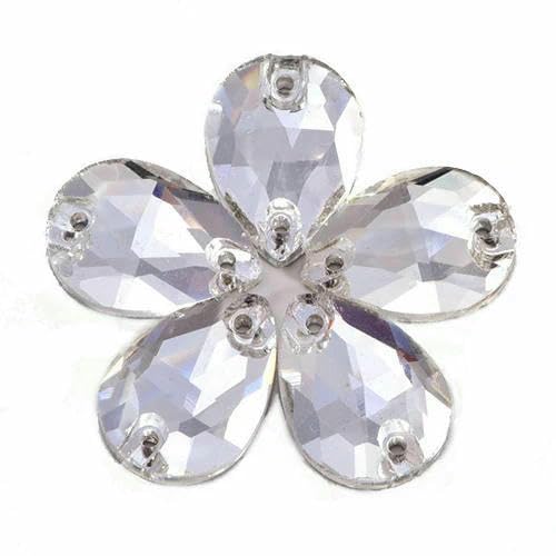 Bunte Tropfen-Strasssteine aus Glas in 7 Größen zum Aufnähen, flache Rückseite, Strasssteine zum Aufnähen, für Hochzeitskleider, B1275-P01, Kristall, 13 x 22 mm, 20 Stück Bunte Tropfen-Strasssteine aus Glas in 7 Größen zum Aufnähen, flache Rückseite, Strasssteine zum Aufnähen, für Hochzeitskleider, B1275-P01, Kristall, 13 x 22 mm, 20 Stück von QOVBD