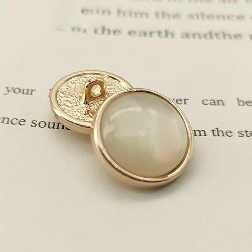 Color Pearl Metal Buttons for Clothing Women Coat Shirt Sewing Button Crafts Handmade DIY Fasteners Accessories Decorative 6pcs-1-15mm 6pcs von QOVBD