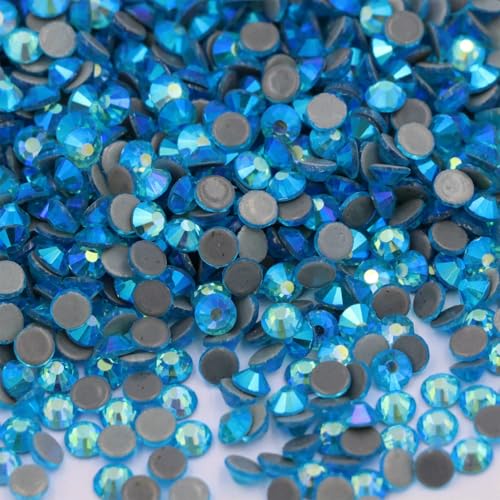 Crystal AB Hotfix-Strasssteine für Handarbeiten, Kleidung, flache Rückseite, Hotfix-Edelsteine, Strass-Glitzer für Stoff, DIY-Dekoration, 30 Aquamarin AB-SS8, Crystal AB Hotfix-Strasssteine für Handarbeiten, Kleidung, flache Rückseite, Hotfix-Edelsteine, Strass-Glitzer für Stoff, DIY-Dekoration, 30 Aquamarin AB-SS8, von QOVBD