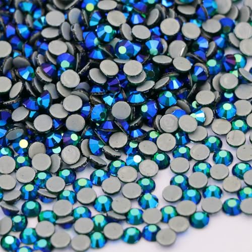 Crystal AB Hotfix-Strasssteine für Handarbeiten, Kleidung, flache Rückseite, Hotfix-Edelsteine, Strass-Glitzer für Stoff, DIY-Dekoration, 36 Smaragd AB-SS10, Crystal AB Hotfix-Strasssteine für Handarbeiten, Kleidung, flache Rückseite, Hotfix-Edelsteine, Strass-Glitzer für Stoff, DIY-Dekoration, 36 Smaragd AB-SS10, von QOVBD