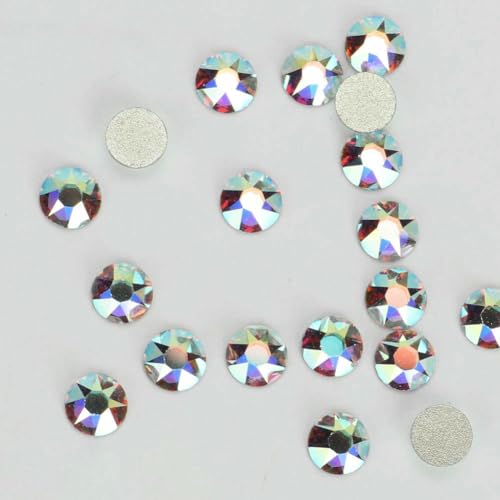 Crystal Shimmer AB Dazzling Hotfix Nonhotfix Crystal Galvanic Flatback Hotfix Strasssteine für Schuhe Taschen Kleidungsstücke-Golden Nonhotfix AB-16cut 1440pcs SS20 von QOVBD