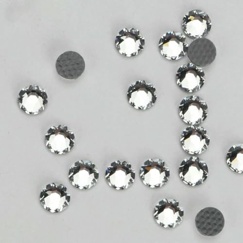 Crystal Shimmer AB Dazzling Hotfix Nonhotfix Crystal Galvanik Flatback Hotfix Strasssteine für Schuhe Taschen Kleidungsstücke-Hotfix-8cut 1440pcs SS4 von QOVBD
