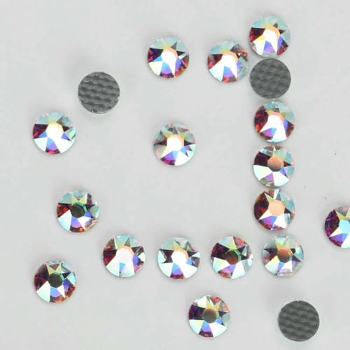 Crystal Shimmer AB Dazzling Hotfix Nonhotfix Crystal Galvanik Flatback Hotfix Strasssteine für Schuhe Taschen Kleidungsstücke-Hotfix AB-14cut 1440pcs SS8 von QOVBD