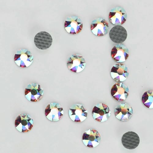 Crystal Shimmer AB Dazzling Hotfix Nonhotfix Crystal Galvanik Flatback Hotfix Strasssteine für Schuhe Taschen Kleidungsstücke-Hotfix AB-16cut 1440pcs SS16 von QOVBD