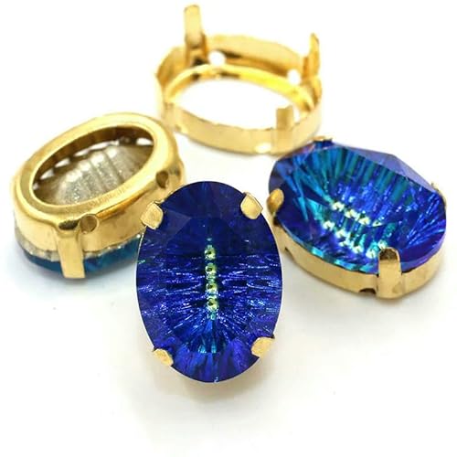 Dekoration für Kleidung/Schuhe/Taschen, Glaskristall-Strass, 10 x 14,0 mm, ovale Form, goldene Krallenfassung, Strasssteine zum Selbermachen, für Kleidung, Nähen und Stoff, hellblau, 8 x 10 mm, 1 Dekoration für Kleidung/Schuhe/Taschen, Glaskristall-Strass, 10 x 14,0 mm, ovale Form, goldene Krallenfassung, Strasssteine zum Selbermachen, für Kleidung, Nähen und Stoff, hellblau, 8 x 10 mm, 1 von QOVBD