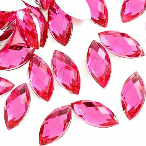 Edelstein-Mix-Größe, Glitzer, Acryl, Pferdeauge, nicht Hotfix, Strasssteine für Nägel, Kristalle, Perlen, Strasssteine für Kleider, Nagelkunst, Steine-Rose B-Mix-Größe – 600 Stück von QOVBD