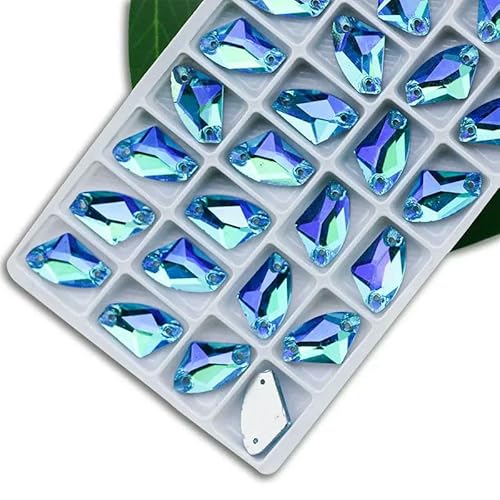 Exquisiter Strass zum Nähen, Farbe Kristall AB, beliebter Kristallstein zum Nähen, 2 Löcher, Kleidung, DIY, Herstellung von Hochzeitskleidern, Schuhen, Aquama Exquisiter Strass zum Nähen, Farbe Kristall AB, beliebter Kristallstein zum Nähen, 2 Löcher, Kleidung, DIY, Herstellung von Hochzeitskleidern, Schuhen, Aquama von QOVBD