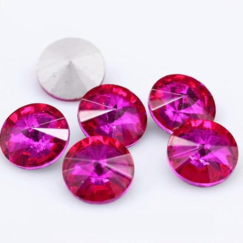 Fantastische 6/8/10/12/14/16/18/25 mm Cabochons, rund, ausgefallener Strass-Kristall für Applikationen, Kleidung, Dekoration, Perlen, Rose, 6 mm, 20 Stück Fantastische 6/8/10/12/14/16/18/25 mm Cabochons, rund, ausgefallener Strass-Kristall für Applikationen, Kleidung, Dekoration, Perlen, Rose, 6 mm, 20 Stück von QOVBD