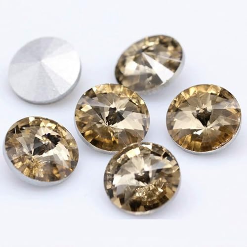 Fantastische 6/8/10/12/14/16/18/25 mm Cabochons, rund, ausgefallener Strass-Kristall für Applikationen, Kleidung, Dekorationsperlen, Kaffeebraun, 18 mm, 6 Stück Fantastische 6/8/10/12/14/16/18/25 mm Cabochons, rund, ausgefallener Strass-Kristall für Applikationen, Kleidung, Dekorationsperlen, Kaffeebraun, 18 mm, 6 Stück von QOVBD
