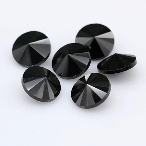 Fantastische 6/8/10/12/14/16/18/25 mm Cabochons, rund, ausgefallener Strass-Kristall für Applikationen, Kleidung, Dekorationsperlen, Schwarz, 8 mm, 20 Stück Fantastische 6/8/10/12/14/16/18/25 mm Cabochons, rund, ausgefallener Strass-Kristall für Applikationen, Kleidung, Dekorationsperlen, Schwarz, 8 mm, 20 Stück von QOVBD