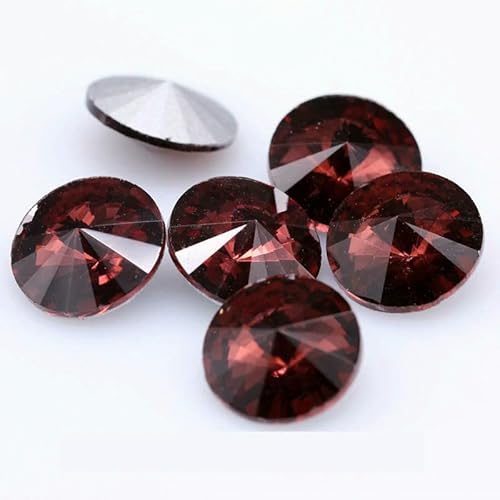 Fantastische 6/8/10/12/14/16/18/25 mm Cabochons, rund, ausgefallener Strass-Kristall für Applikationen, Kleidung, Dekorationsperlen, mittlerer Amethyst, 16 mm, 9 Stück Fantastische 6/8/10/12/14/16/18/25 mm Cabochons, rund, ausgefallener Strass-Kristall für Applikationen, Kleidung, Dekorationsperlen, mittlerer Amethyst, 16 mm, 9 Stück von QOVBD