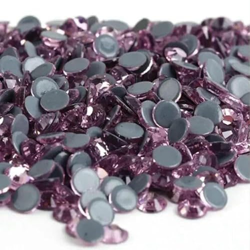 Farbe AB Wärmereparatur-Strasssteine, Glas-Strasssteine für Nagelkunst und Stoffdekoration-Hellrosa-SS30 288 Stück von QOVBD