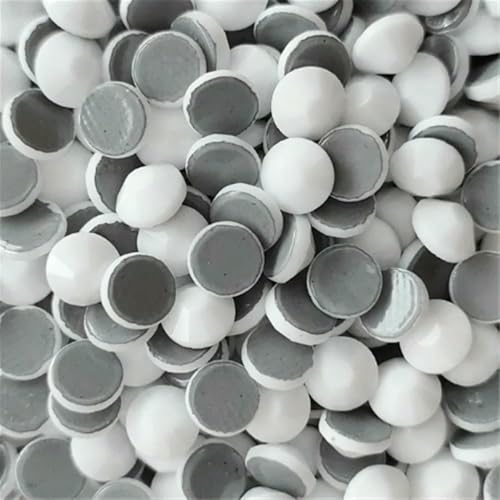 Farbe AB Wärmereparatur-Strasssteine, Glas-Strasssteine für Nagelkunst und Stoffdekoration-Porzellanweiß-ss12 1440 Stück von QOVBD