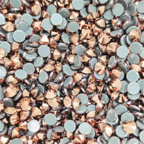 Farbe AB Wärmereparatur-Strasssteine, Glas-Strasssteine für Nagelkunst und Stoffdekoration-Roségold-ss20 1440 Stück von QOVBD