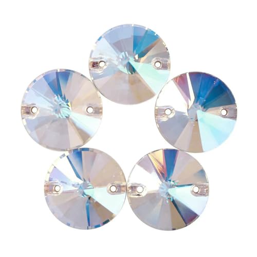 Flache Basis, Glas-Strasssteine zum Aufnähen, Form, Glitzer, Nähsteine, Kristall für Kleidungsstücke, Basteln, DIY-Dekoration, Mondlicht, 16 mm, 24 Stück Flache Basis, Glas-Strasssteine zum Aufnähen, Form, Glitzer, Nähsteine, Kristall für Kleidungsstücke, Basteln, DIY-Dekoration, Mondlicht, 16 mm, 24 Stück von QOVBD