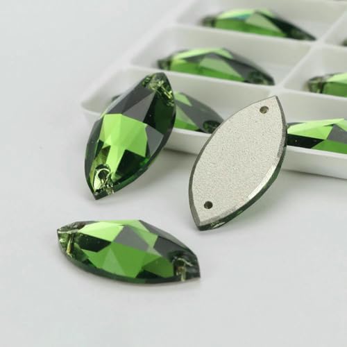 Flache Navette-Schnalle aus Glas, Nähsteine, flache Rückseite, zum Aufnähen von Strasssteinen für Kleidertaschen, T291 Farngrün, 72 Stück, 5 mm, 10 mm Flache Navette-Schnalle aus Glas, Nähsteine, flache Rückseite, zum Aufnähen von Strasssteinen für Kleidertaschen, T291 Farngrün, 72 Stück, 5 mm, 10 mm von QOVBD