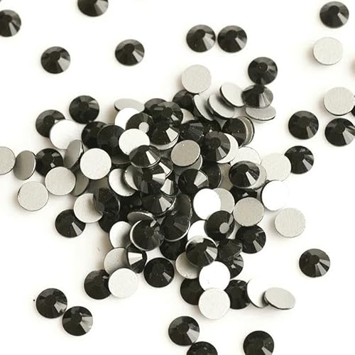 Flatback-Kristall-Strasssteine, Nagelkleidung für Handarbeiten, DIY, Basteln, Dekor, Edelsteine, Jet, SS12, 1440 Stück von QOVBD