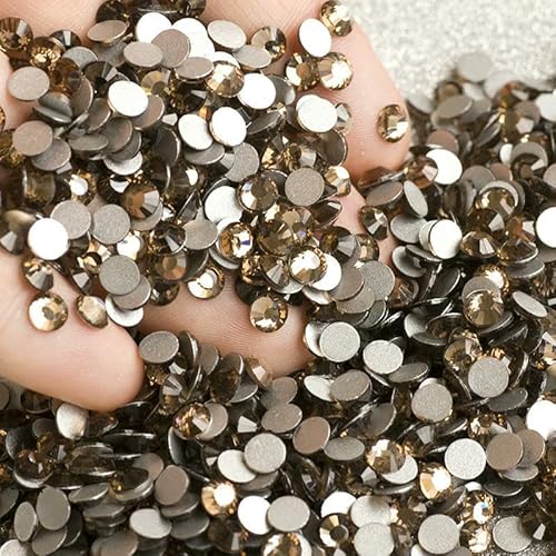 Flatback-Kristall-Strasssteine, Nagelkleidung für Handarbeiten, DIY, Basteln, Dekor, Edelsteine, Rauchtopas, SS20, 1440 Stück von QOVBD
