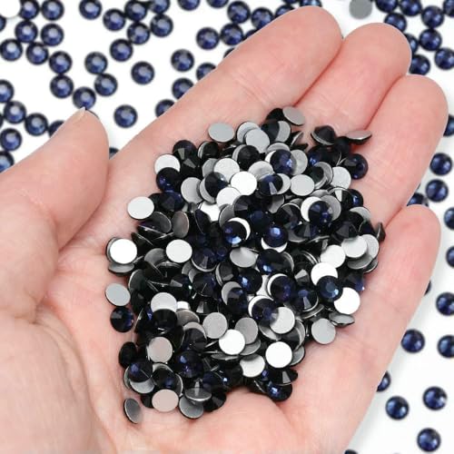 Flatback-Strasssteine ohne Hotfix, blau, Kristallglas, Strass-Diamantsteine, DIY-Zubehör für Nagelkunst, Hochzeitskleid, Montana, SS8, 1440 Stück Flatback-Strasssteine ohne Hotfix, blau, Kristallglas, Strass-Diamantsteine, DIY-Zubehör für Nagelkunst, Hochzeitskleid, Montana, SS8, 1440 Stück von QOVBD