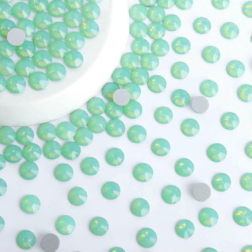 Glas-Strasssteine ohne Hotfix, SS6–SS30, Glitzersteine mit silberner Unterseite, Kristall, Nagelkunst, DIY, Basteln, Dekoration, Grüner Opal, SS12, 1440 Stück Glas-Strasssteine ohne Hotfix, SS6–SS30, Glitzersteine mit silberner Unterseite, Kristall, Nagelkunst, DIY, Basteln, Dekoration, Grüner Opal, SS12, 1440 Stück von QOVBD