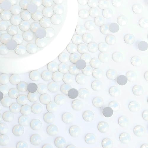 Glas-Strasssteine ohne Hotfix, SS6–SS30, Glitzersteine mit silberner Unterseite, Kristall, Nagelkunst, DIY, Basteln, Dekoration, Weißer Opal, SS12, 1440 Stück Glas-Strasssteine ohne Hotfix, SS6–SS30, Glitzersteine mit silberner Unterseite, Kristall, Nagelkunst, DIY, Basteln, Dekoration, Weißer Opal, SS12, 1440 Stück von QOVBD