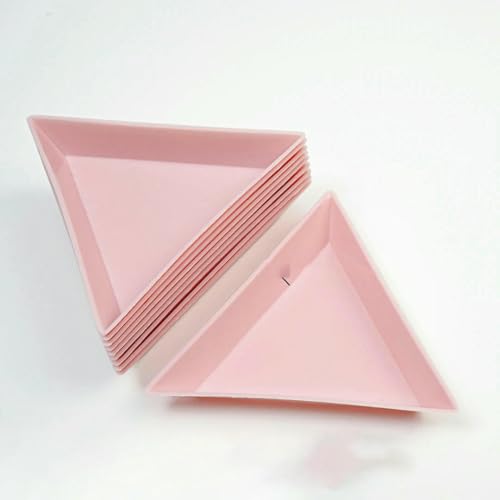 Glasperlen für Nägel, Diamanten, Pixie-Kristalle, Strasssteine, Glitzer, zum Aufdrücken der Nägel, Glanzsteine, Teile, AB-Farbe, 1,2 mm, Maniküre-Pink (10 Stück) von QOVBD