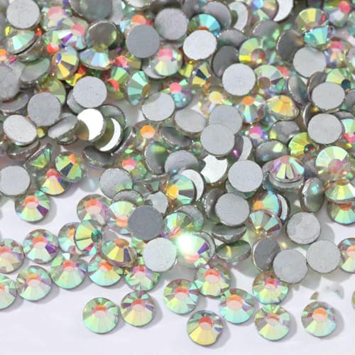 Glitzersteine SS3–SS50, flache Rückseite, Kristall, nicht Hotfix-Strasssteine, Nagelkunst-Dekoration, Strasssteine, Kristall AB-SS3, 1,4,0 mm – 1440 Stück Glitzersteine SS3–SS50, flache Rückseite, Kristall, nicht Hotfix-Strasssteine, Nagelkunst-Dekoration, Strasssteine, Kristall AB-SS3, 1,4,0 mm – 1440 Stück von QOVBD