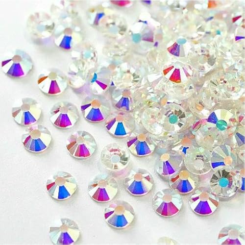 Glitzersteine SS3–SS50, flache Rückseite, klare Kristalle, nicht Hotfix-Strasssteine, Nagelkunst-Dekoration, Strasssteine, Y0100, transparent, klar, AB, gemischt, SS3–16, 1440 Stück Glitzersteine SS3–SS50, flache Rückseite, klare Kristalle, nicht Hotfix-Strasssteine, Nagelkunst-Dekoration, Strasssteine, Y0100, transparent, klar, AB, gemischt, SS3–16, 1440 Stück von QOVBD