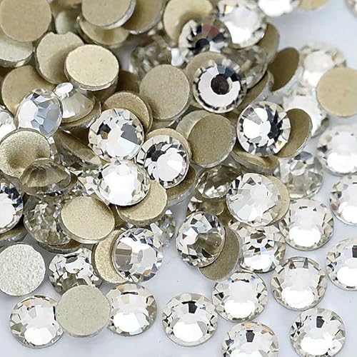 Glitzersteine SS3–SS50, flache Rückseite, klare Kristalle, nicht Hotfix-Strasssteine, Nagelkunst-Dekoration, Strasssteine, Y0100-Kristall_a-SS20 4,8 mm – 1440 Stück Glitzersteine SS3–SS50, flache Rückseite, klare Kristalle, nicht Hotfix-Strasssteine, Nagelkunst-Dekoration, Strasssteine, Y0100-Kristall_a-SS20 4,8 mm – 1440 Stück von QOVBD