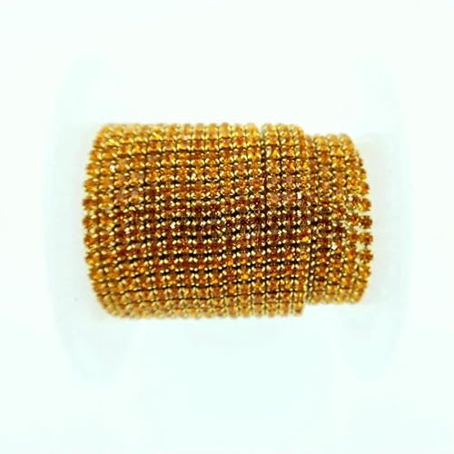 Goldbasis-Klaue, hochdichte, klare Farben, Strass-Cup-Kette, SS6 2 mm, SS8 2,5 mm, SS10 2,8 mm, SS12 3,0 mm, 4,0 mm, zum Aufnähen und Aufkleben, Besatz-A20 Topas-SS6 2 mm, 10 Yards Goldbasis-Klaue, hochdichte, klare Farben, Strass-Cup-Kette, SS6 2 mm, SS8 2,5 mm, SS10 2,8 mm, SS12 3,0 mm, 4,0 mm, zum Aufnähen und Aufkleben, Besatz-A20 Topas-SS6 2 mm, 10 Yards von QOVBD