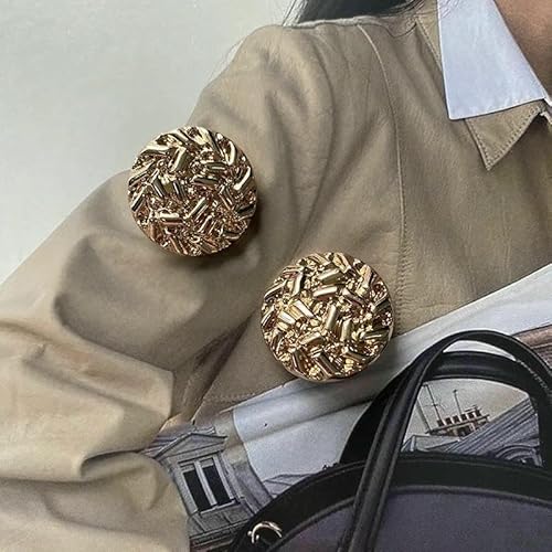 Große Anzug-, Mantel- und Blazer-Nähknöpfe, Metallschnallen, Kleidung, Handarbeitszubehör, Bastelbedarf, runder Legierungsknopf, 6 Stück, TB378, 18 mm von QOVBD