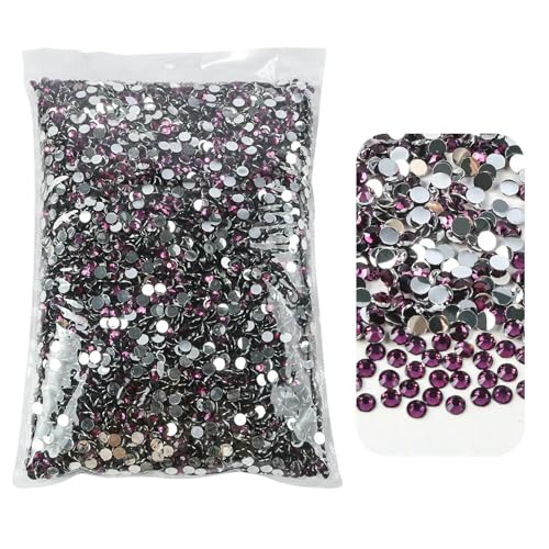 Großhandel 2 mm 3,0 mm 4,0 mm 5 mm 6 mm Flatback-Silberboden-Harz, nicht Hotfix-Strasssteine in Großpackung für DIY-Bastel-, Nagelkunst-Dekoration-22-SS6 2 mm 50000 Stück von QOVBD